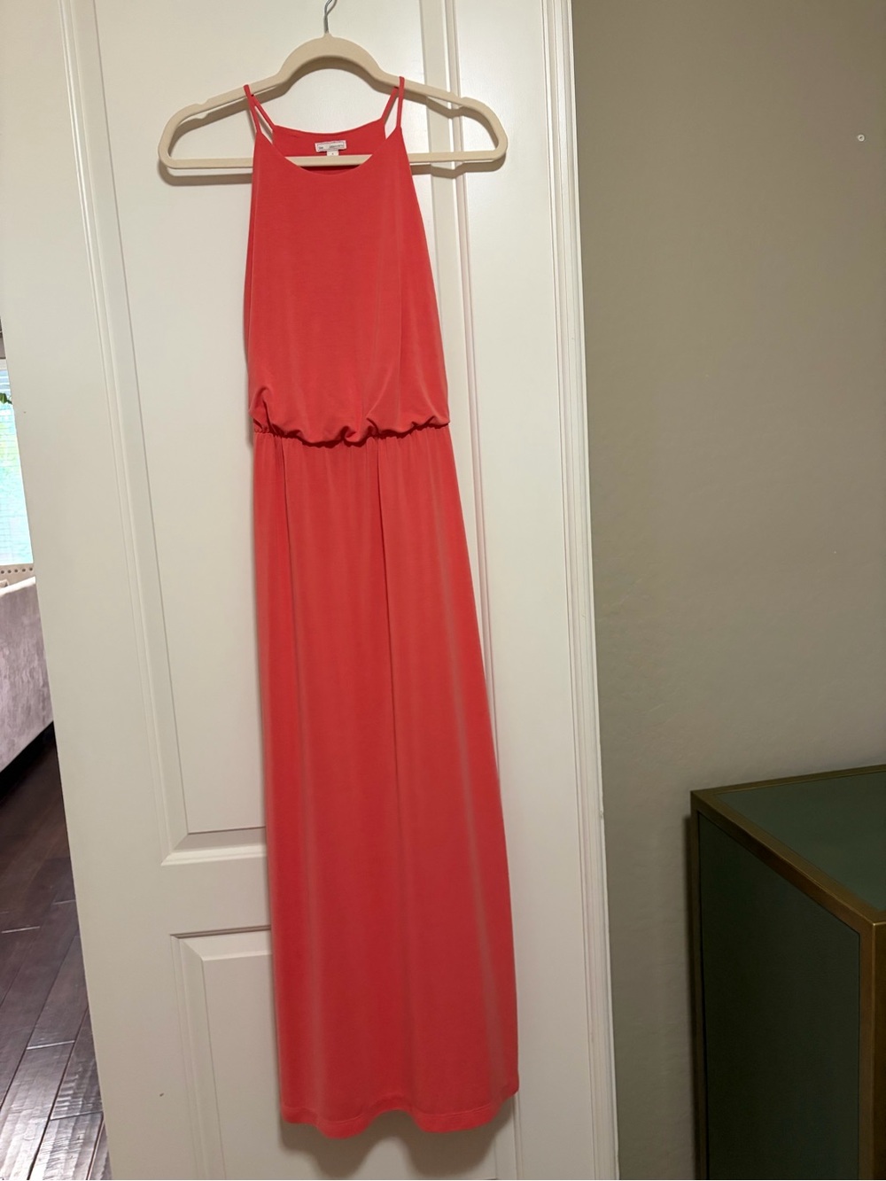 🪸🌞GAP Coral High Neck Halter Super Soft Maxi Dress🌞🪸